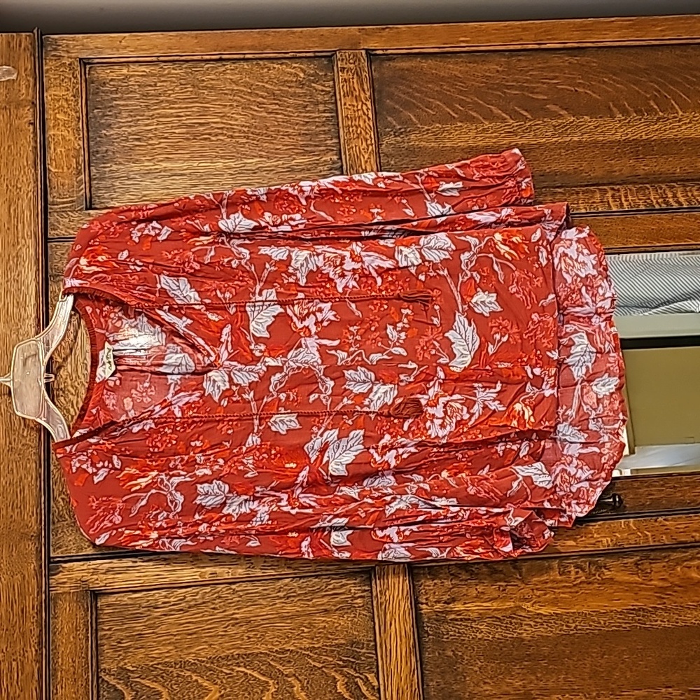 LUCKY BRAND peasant blouse.
